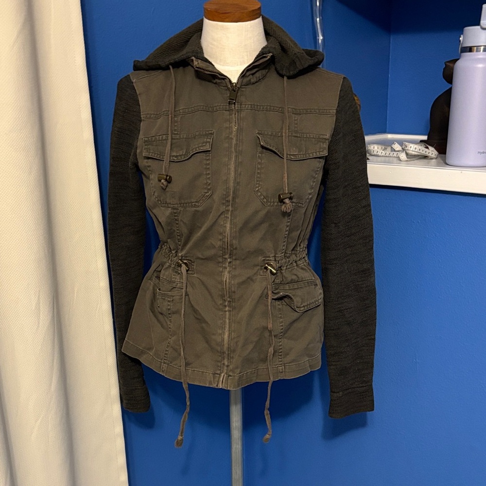 Mudd Olive and Black Utility Jacket